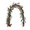 Glitzhome® 6FT Christmas Bell, Pinecone & Berry Bow Garland
